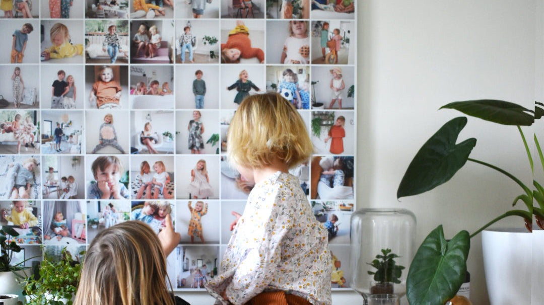 Fotocadeau voor opa en oma met foto van de kinderen op aluminium