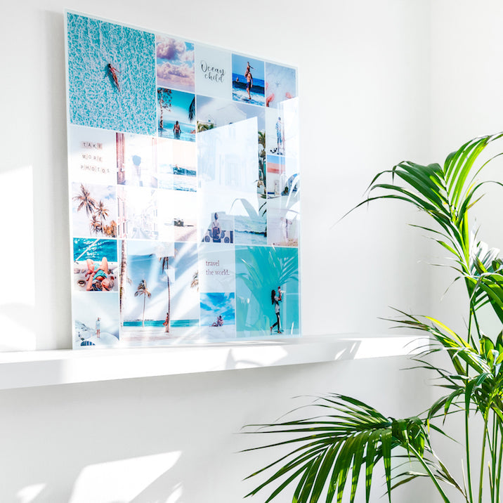 Creëer heel eenvoudig je eigen Instawall Instawall Print Instawall Prints 100x100 cm Glas Inclusief ophangsysteem gls4-100-100-map