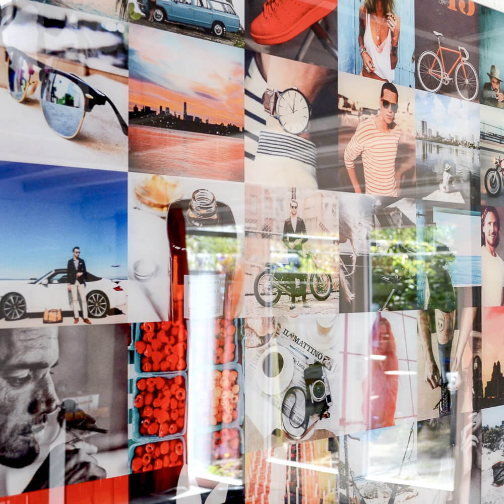 Creëer heel eenvoudig je eigen Instawall Instawall Print Instawall Prints 100x100 cm Plexiglas Inclusief ophangsysteem plg-100-100-map