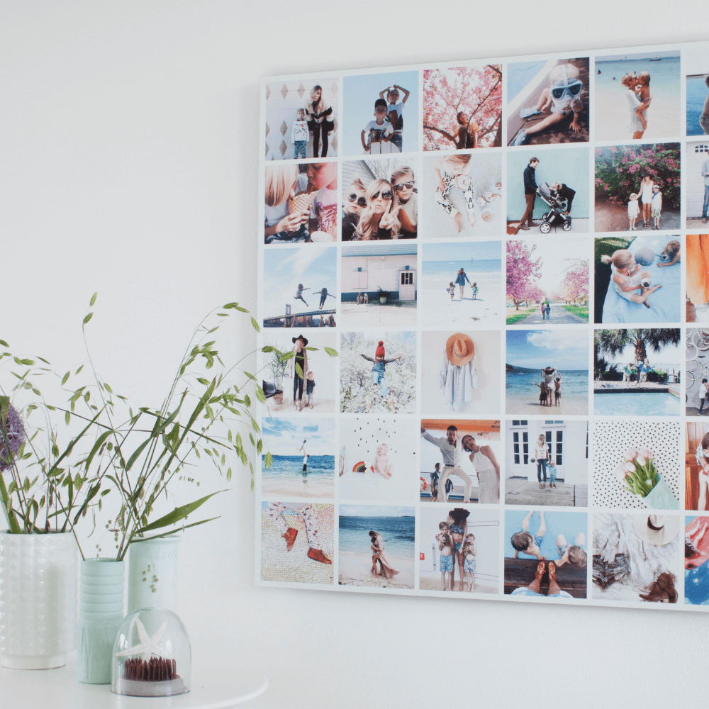 Creëer heel eenvoudig je eigen Instawall Instawall Print Instawall Prints 80x80 cm Glas Inclusief ophangsysteem gls4-80-80-map