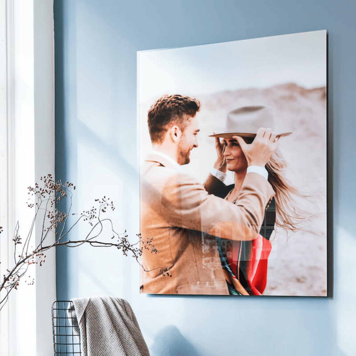 Fotovergroting Plexiglas Portrait 3:4 van Instawall Prints als wanddecoratie in een modern interieur