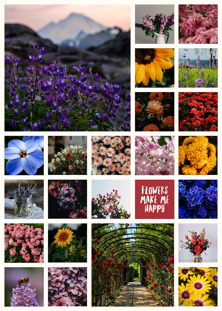 Gartenposter Blumen