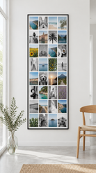 Instawall Canvas Tall Fotoleinwand mit schwarzem Schattenfugenrahmen an der Wand